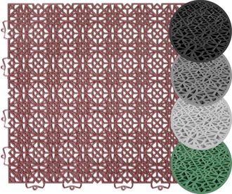 Andiamo Kunststoff-Fliesen »Terrassenfliesen Terra Sol, Made in Swiss« Packung, 7 Stk. tlg. Outdoor Klickfliesen, 38x38 cm, Set mit 1 qm, 2 qm, 5 qm, UV-bestä