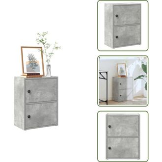 vidaXL Armadio con ante - vidaXL Libreria Grigio Cemento 40x24x52 cm in Legno Multistrato - Libreria con ripiani