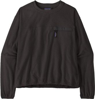 Patagonia Textured Fleece Crewneck Fleecepullover f&uuml;r Damen | schwarz
