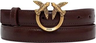 Pinko Love Berry Riem - Dames - Riemen - Bruin - S - Leer - Accessoires
