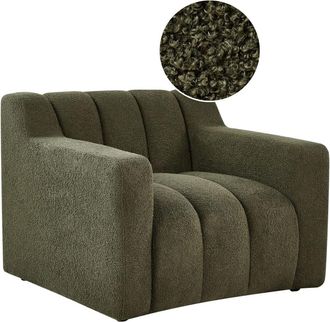 Beliani Sill&oacute;n Boucl&eacute; Verde oscuro