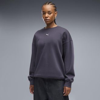 Puma Girocollo oversize Essentials da donna, Abbigliamento, Grigio, XL
