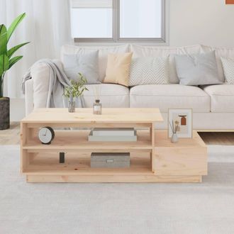 vidaXL Mesa De Centro De Madera Maciza De Pino 120x50x40,5 Cm Vidaxl