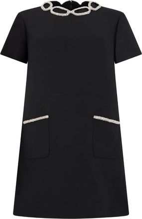 Valentino Garavani crystal-embellished mini dress - Black
