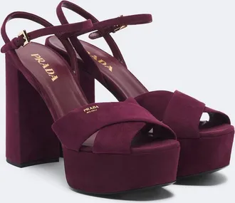 Prada Suede platform sandals