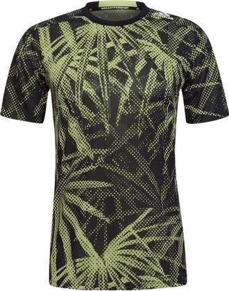 adidas Mens adidas Casual Breathable Printing Sports Gym Short Sleeve Green T-Shirt HC4207