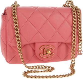 Chanel Pre-owned Leren Schoudertas - Dames - Vintage Schoudertas - Roze - ONE Size - Leer - Vintage