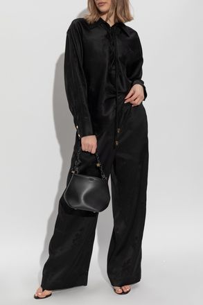 Ganni Floral Print Top, Womens, Black