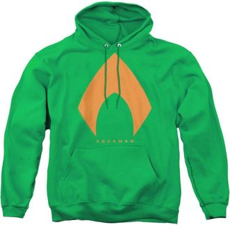 Gildan Justice League Movie Aquaman Solid Color Adult Pull Over Hoodie / Hooded Sweatshirt