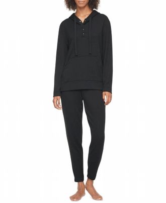 Calvin Klein Rib Knit Joggers In Black