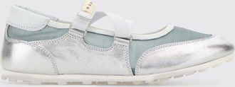 Marni Ballerina in nylon a rete e pelle laminata