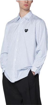 Comme Des Gar&ccedil;ons Shirt Black Heart - Heren - Casual Overhemden - Blauw - XL - Katoen - Overhemden