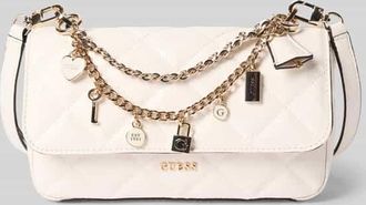 Guess Umh&auml;ngetasche mit Label-Applikation Modell LIBBY in Offwhite, Gr&ouml;&szlig;e 1