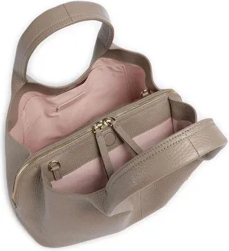 Coccinelle Womens Handbag Warm Taupe Grained Leather Bags - Handbags