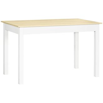 HOMCOM Mesa de comedor 119x70x75 cm roble