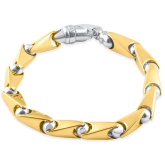 Pompeii3 Mens Link 14k Gold (75gram) or Platinum (120gram) 8.5mm Bracelet 8.5