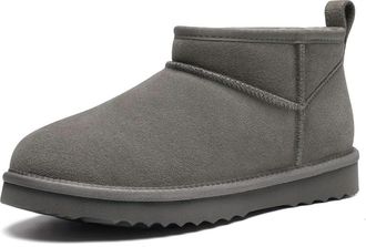 Generic NYSBH Winter Fur Snow Boots Women Classic Thick Sole Outdoor Fuzzy Suede Mini Boots Women Wool Boots Fluffy Boots