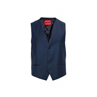 HUGO BOSS Heren, Pakken, Blauw, Maat: L Zijde