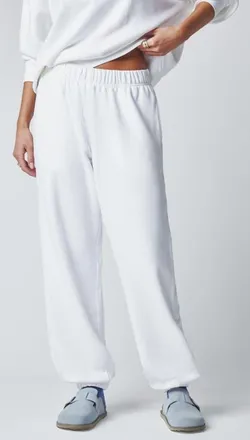 Florence By Mills Cotton Blend Boyfriend Joggers in Bright White at Nordstrom, Size Xx-Large