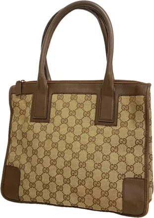 Gucci Beige Canvas Tote Bag (Pre-Owned)