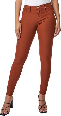 YMI Womens Hyperstretch Mid-Rise Skinny Jeans, Coppe, M