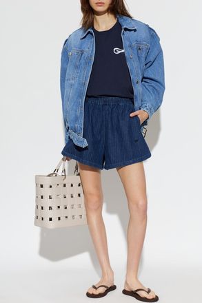 Emporio Armani Oversize T-shirt, Womens, Navy Blue