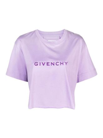 Givenchy Logo Cotton Cropped T-Shirt