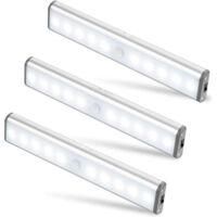 OEM Juego De 3 L&aacute;mparas Led Inal&aacute;mbricas, 10 Led, Recargables Por Usb, Port&aacute;tiles, Blancas. - Crezuo