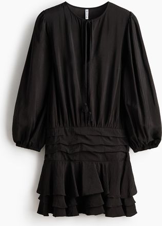 H&M Kleid mit Stufenjupe - Dunkelgrau