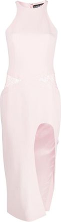 DAVID KOMA front-slit midi dress - women - Acetate/Viscose/Elastane/Nylon/Viscose - 10 - Pink