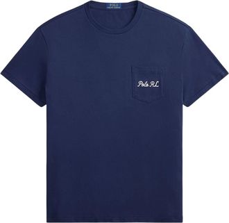 Ralph Lauren Polo Bear T-shirt met borstzakje - Heren - T-shirts - Blauw - S - Katoen - Tops