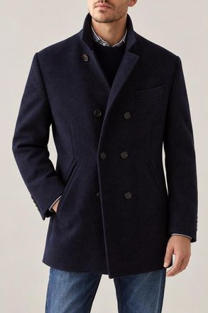 Brunello Cucinelli Mens Cobalt Wool Double Breasted Jacket, Size 44