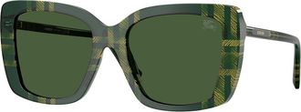 Burberry BE4456F Asian Fit 416971 Womens Sunglasses Green Size 54