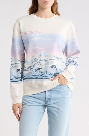 Vinyl Icons Park City Scene Crewneck Sweatshirt in Marshallow at Nordstrom Rack, Size X-Small
