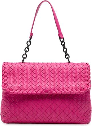 Bottega Veneta 2012-2025 Medium Nappa Intrecciato Olimpia shoulder bag - Pink