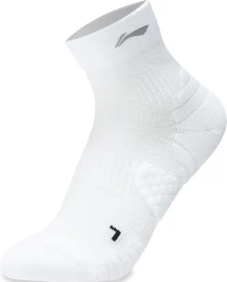 Li-Ning Running Logo Mid Cut Socks White AWST009-2