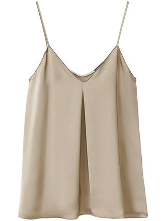 Fabiana Filippi Tanktop met geplooid detail - Beige