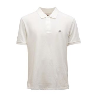 C.P. Company C.P. Company, Polo Shirts, male, White, XL, 18Cmpl065A 005263W Polo Short Sleeve Stretch Piquet