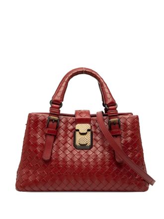 Bottega Veneta 2012-2025 Mini Nappa Intrecciato Roma satchel - women - Nappa Leather - One Size - Red
