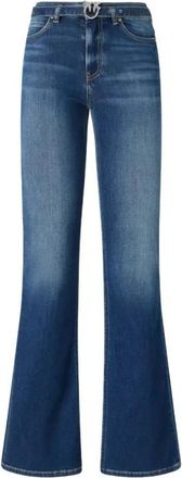 Pinko Flora Flare Jeans - Dames - Flared Jeans - Blauw - W30 - Katoen - Jeans