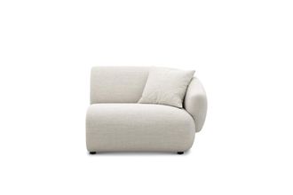 Castlery Auburn Right Arm Sofa Customized, Performance Linen Weave, Sand, Spill Resistant, Modular for Grey