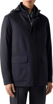 Ermenegildo Zegna Saharan Jacket in Navy Blue at Nordstrom, Size 52