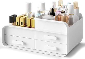 OEM Organizador De Maquillaje Con Cajones - Caja De Almacenamiento Para Cosm&eacute;ticos Y Accesorios - Blanco