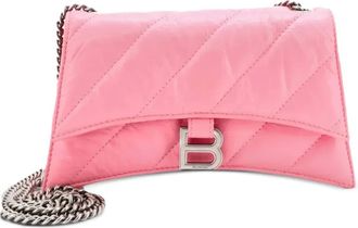 Balenciaga Kleine Crush gewatteerde schoudertas met omslag - Roze