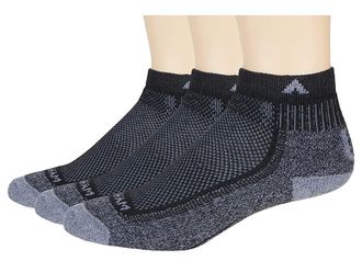 Wigwam Cool Lite Hiker Quarter, 3-Pack Crew Cut Socks Shoes Black/Grey : XL (US Mens Shoe 12-15), Tencel/Spandex/Polyester