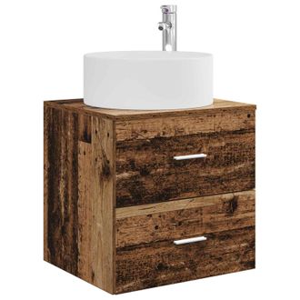 vidaXL Vanidad Con Lavabo De Pared Madera Envejecida Vidaxl