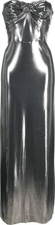 Magda Butrym strapless metallic maxi dress - women - Polyester/Spandex/Elastane - 40 - Silver