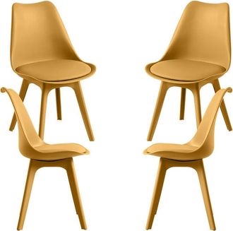Regalos Miguel Regalos Miguel - Packs Sillas Comedor - Pack 4 Sillas Synk Suprym - Mostaza