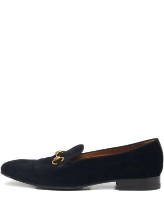 Gucci Horsebit velvet loafers - men - Velvet/Calf Leather/Calf Leather - 44 - Black