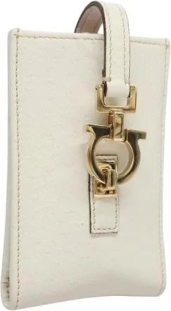 Ferragamo Pre-owned Leather pouches - Dames - Vintage Clutch - Wit - ONE Size - Leer - Vintage